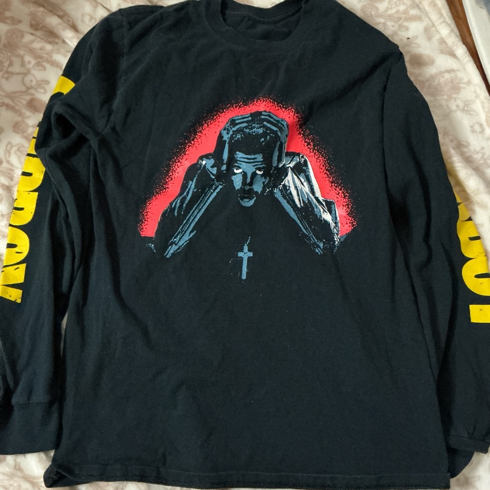 Black Graphic Long Sleeve Shirt